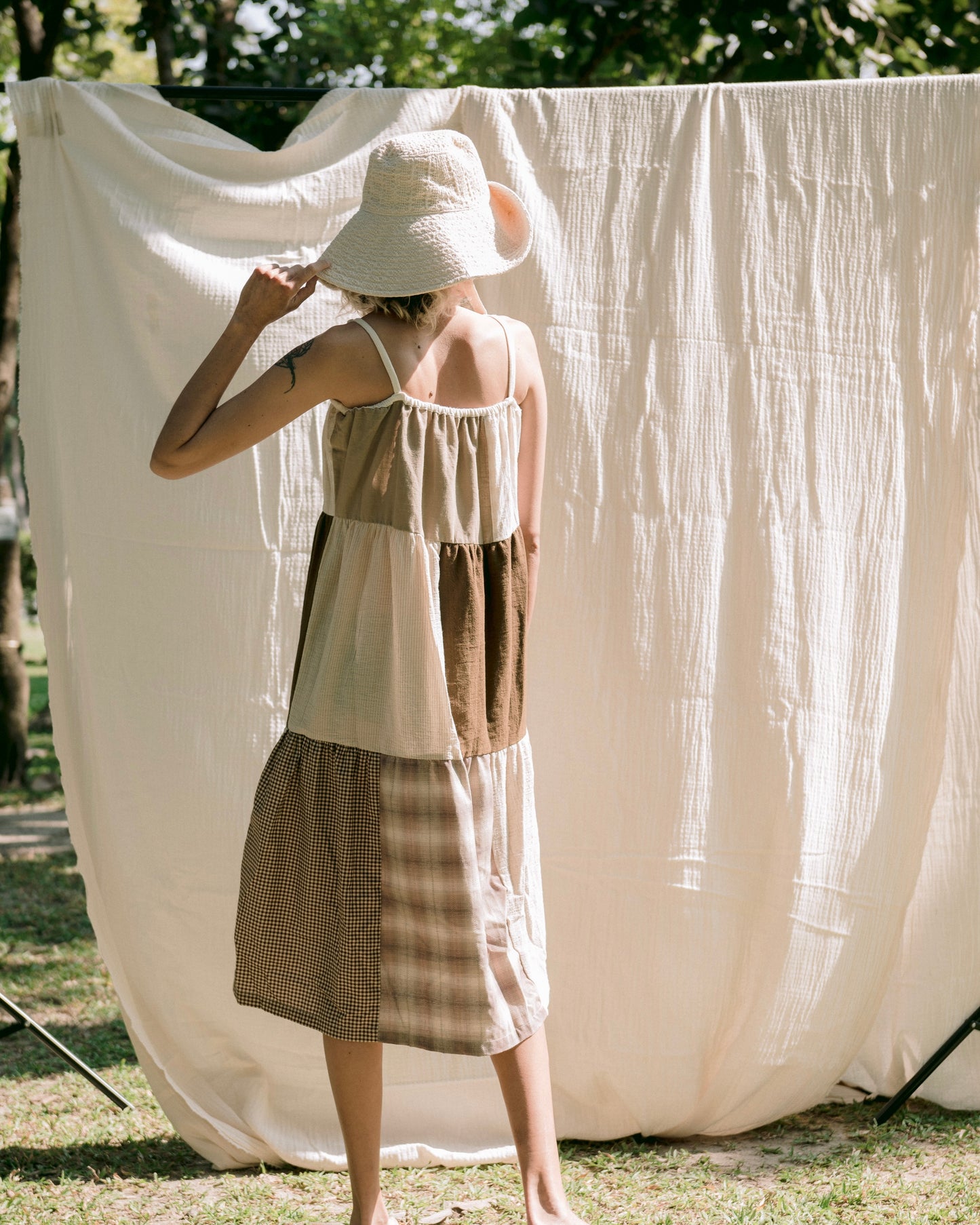Palit Patchwork dress (Brown)