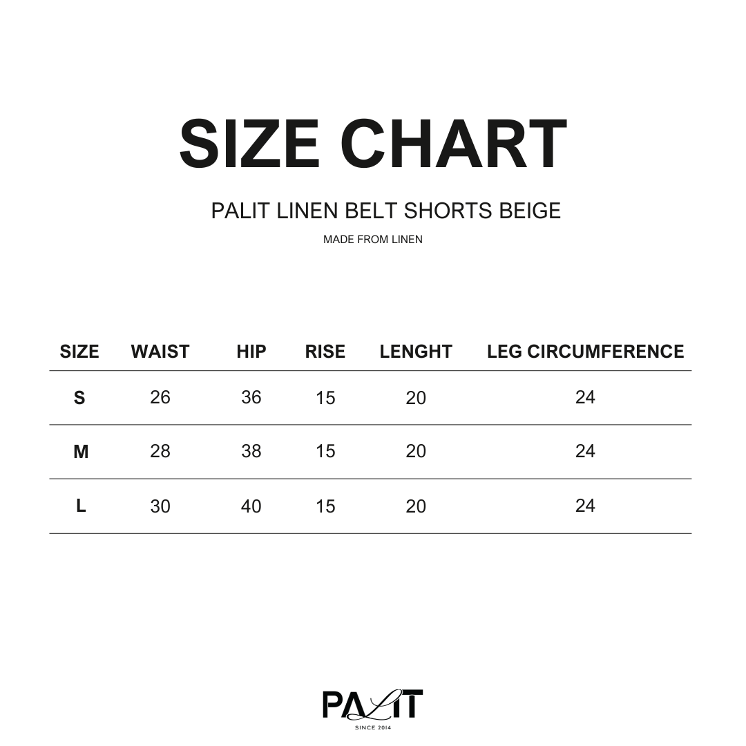 Palit Linen belt shorts (Beige)