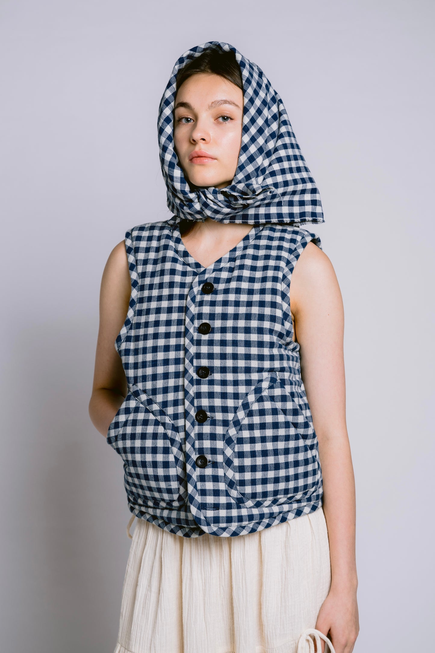 Palit Loone vest gingham (Cobalt)