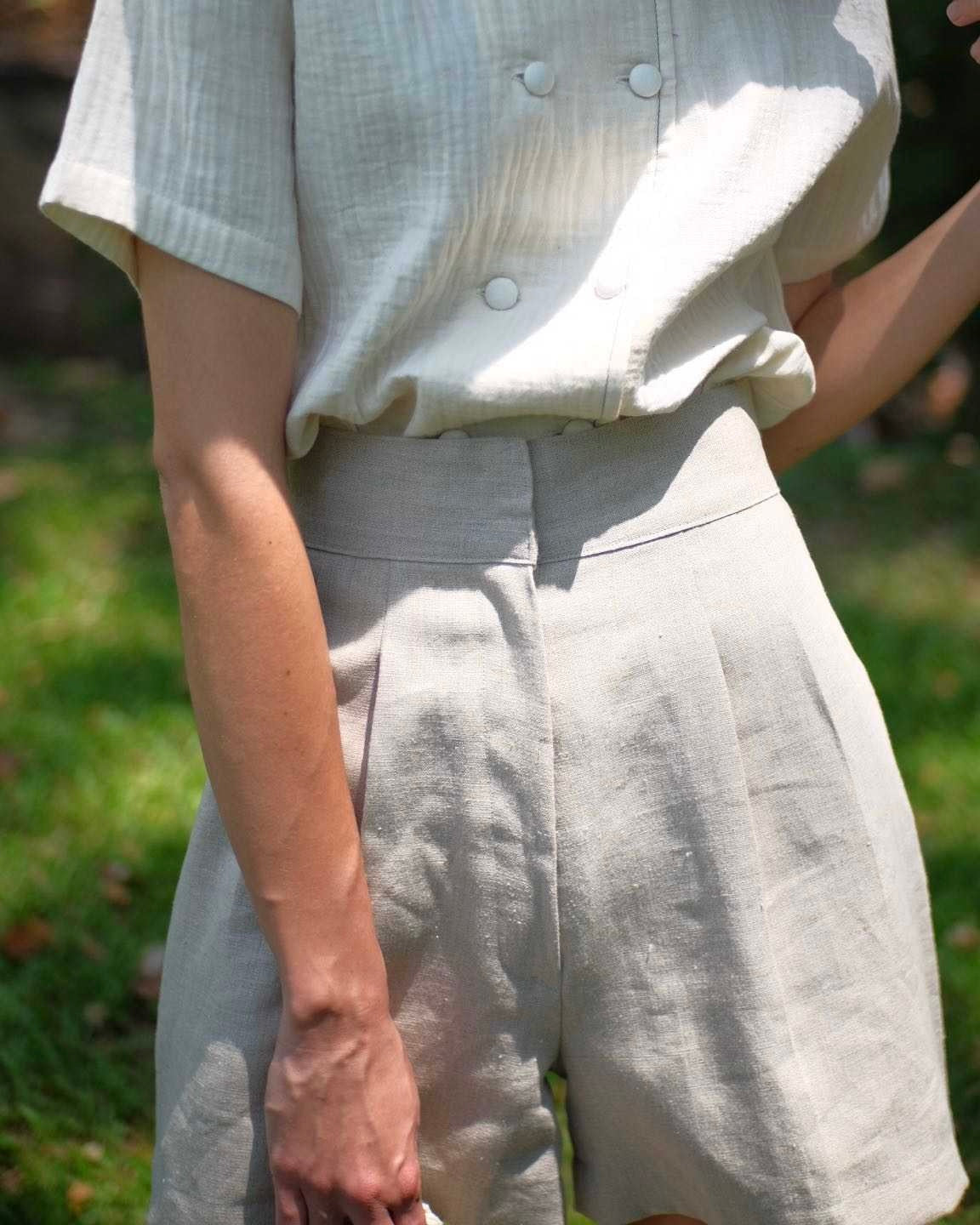 Palit Linen shorts (Beige)