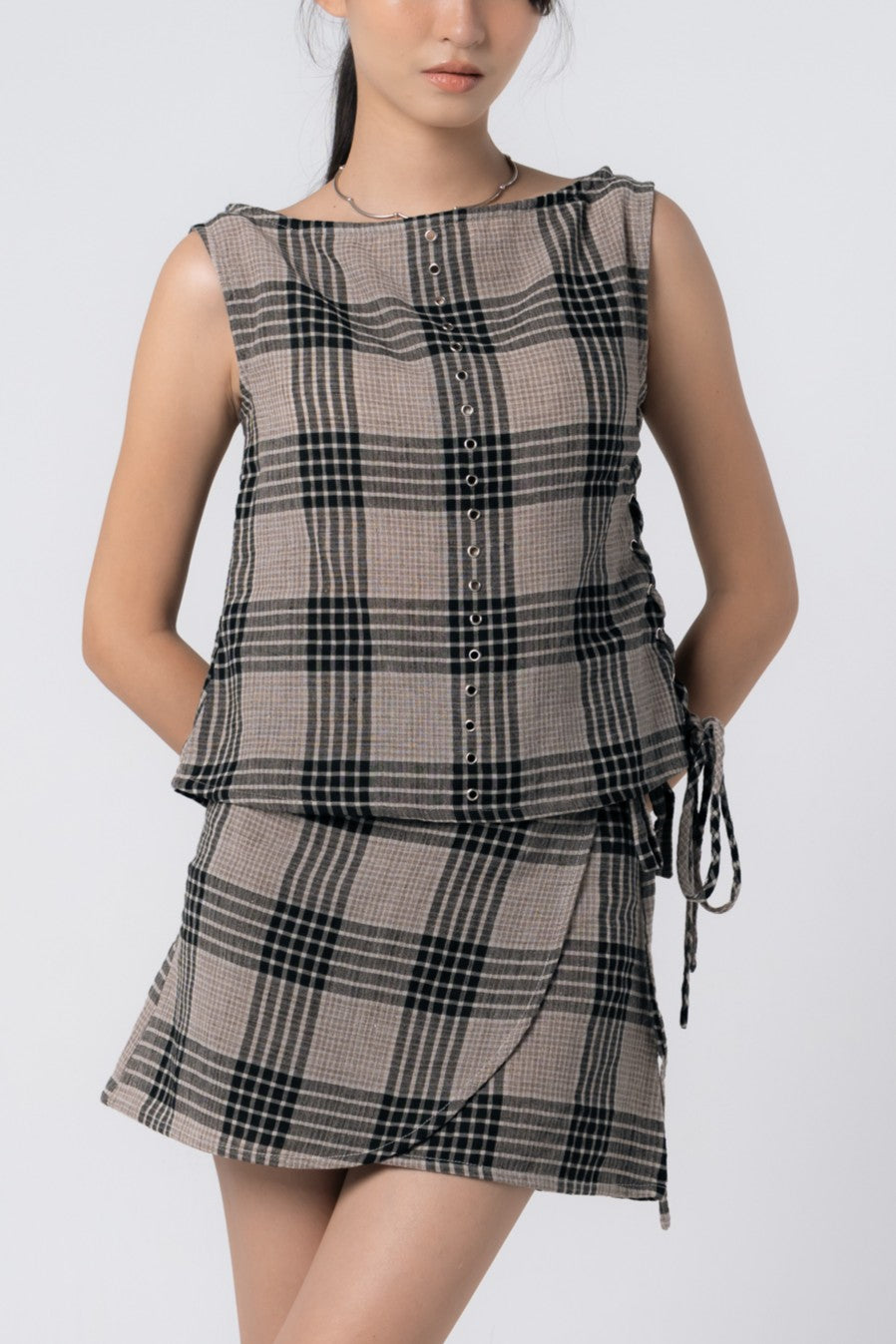 Palit Judy tank top (Brown checked)