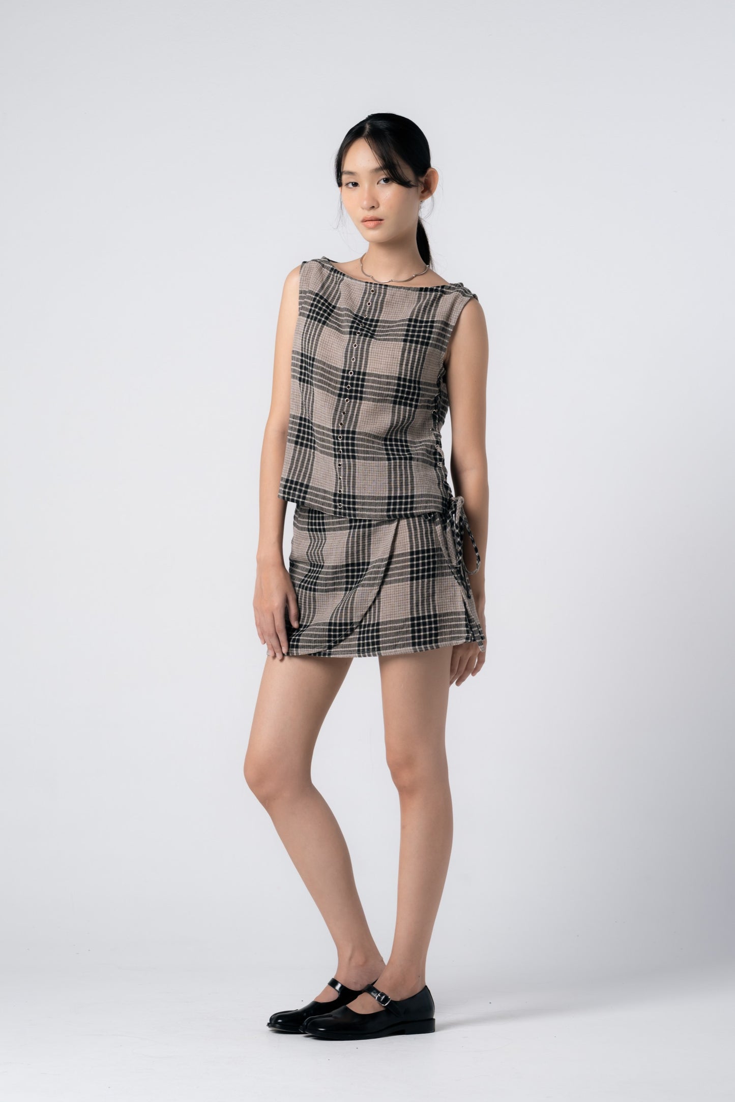 Palit Judy tank top (Brown checked)