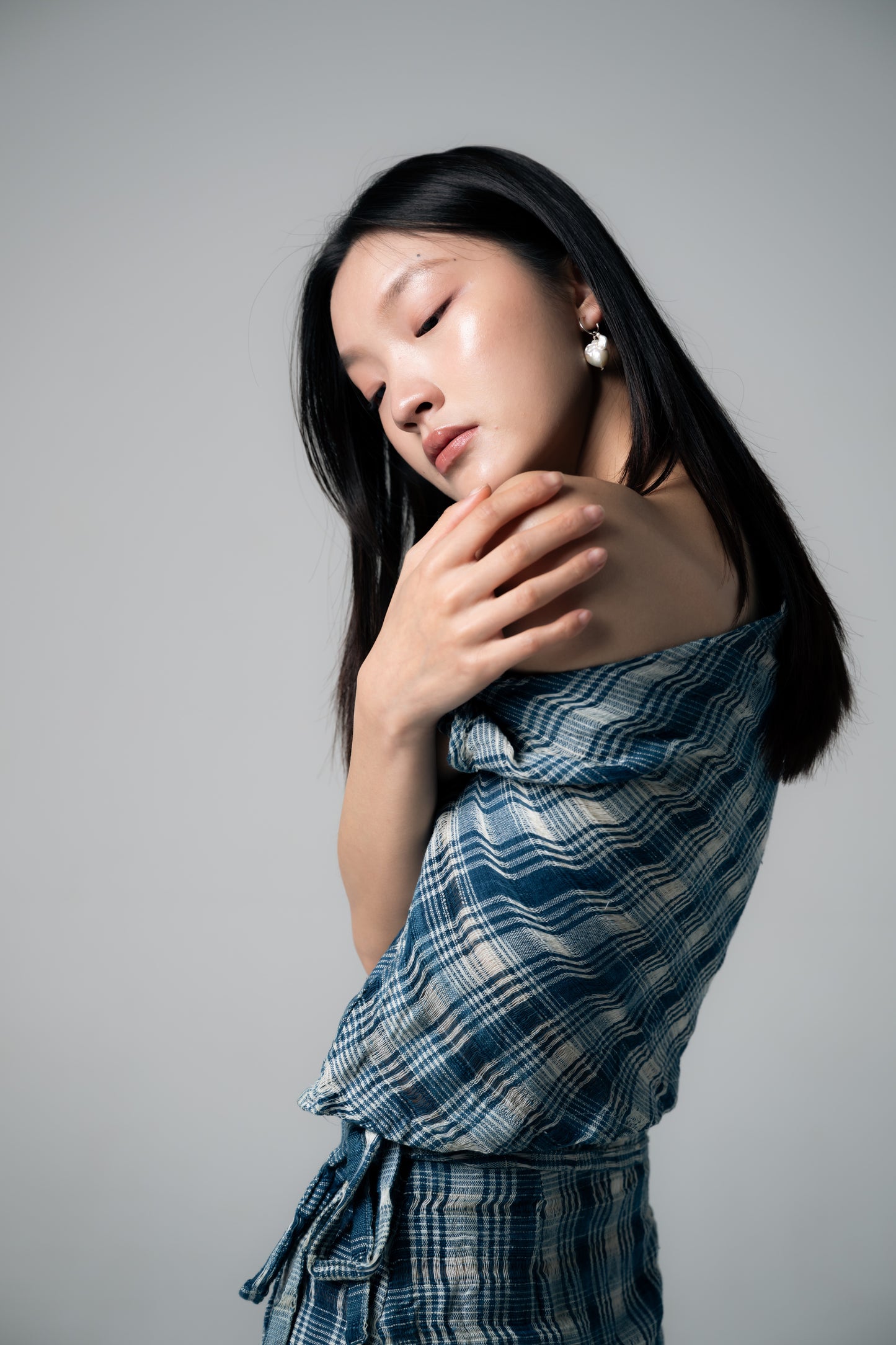 Palit Amie top open shoulder (Cobalt space)