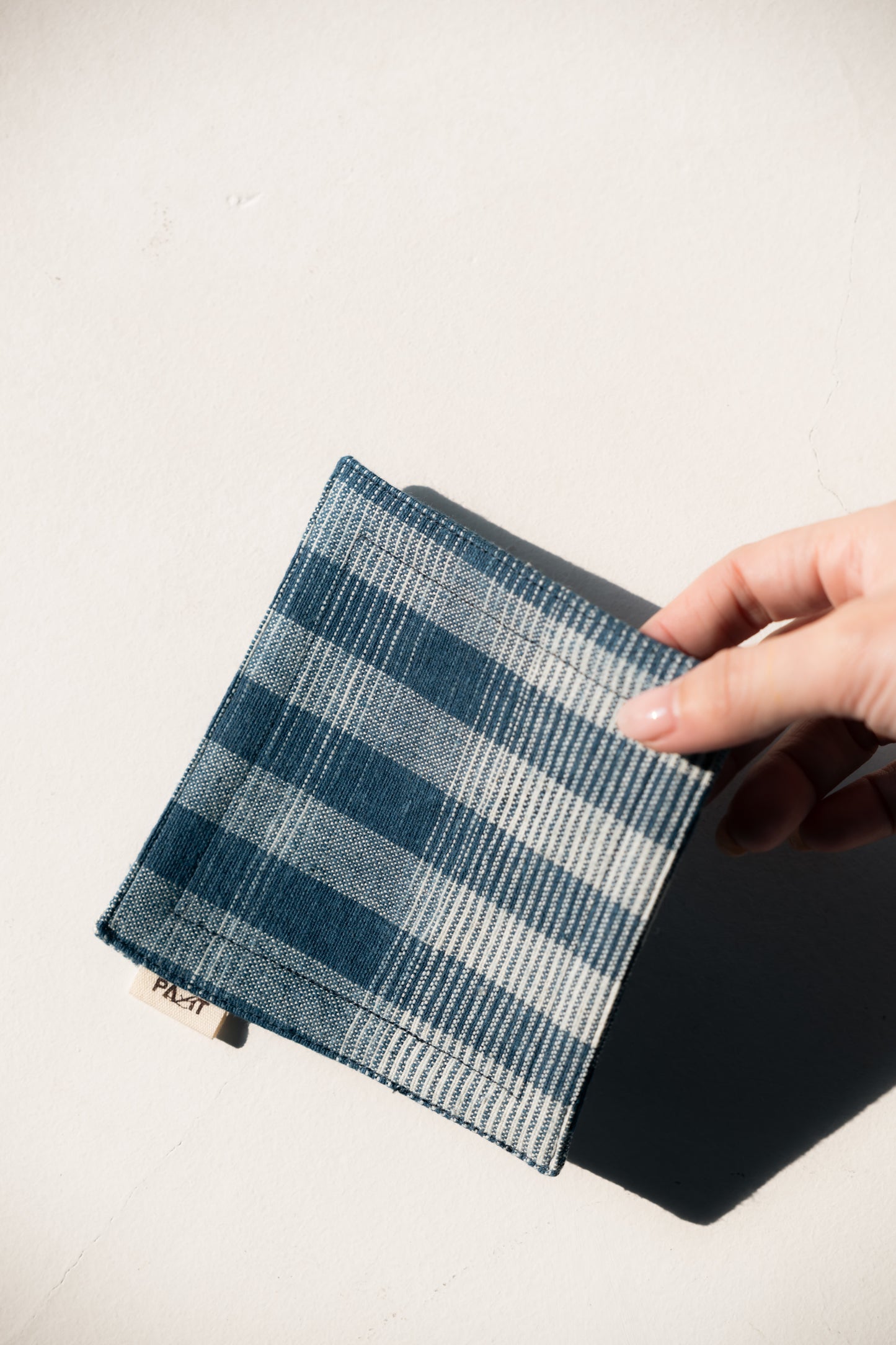 Palit Coasters Cobalt/Gingham (Set of 4)