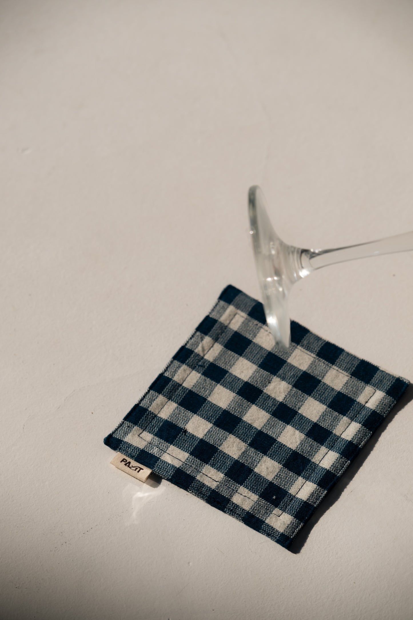 Palit Coasters Cobalt/Gingham (Set of 4)