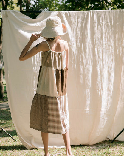 Palit Patchwork dress (Brown)