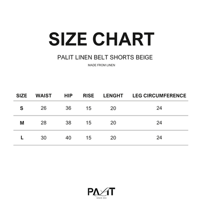 Palit Linen belt shorts (Beige)