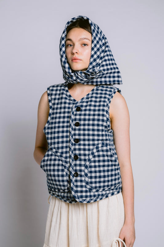 Palit Loone vest gingham (Cobalt)