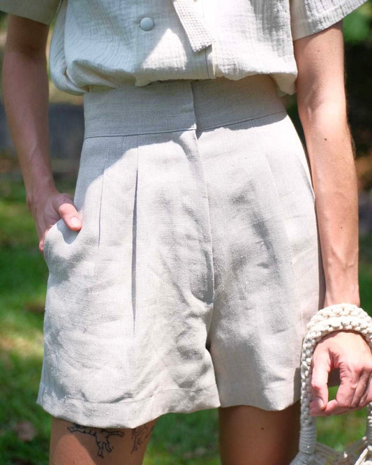 Palit Linen shorts (Beige)