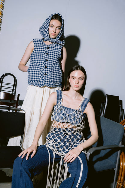 Palit Loone vest gingham (Cobalt)