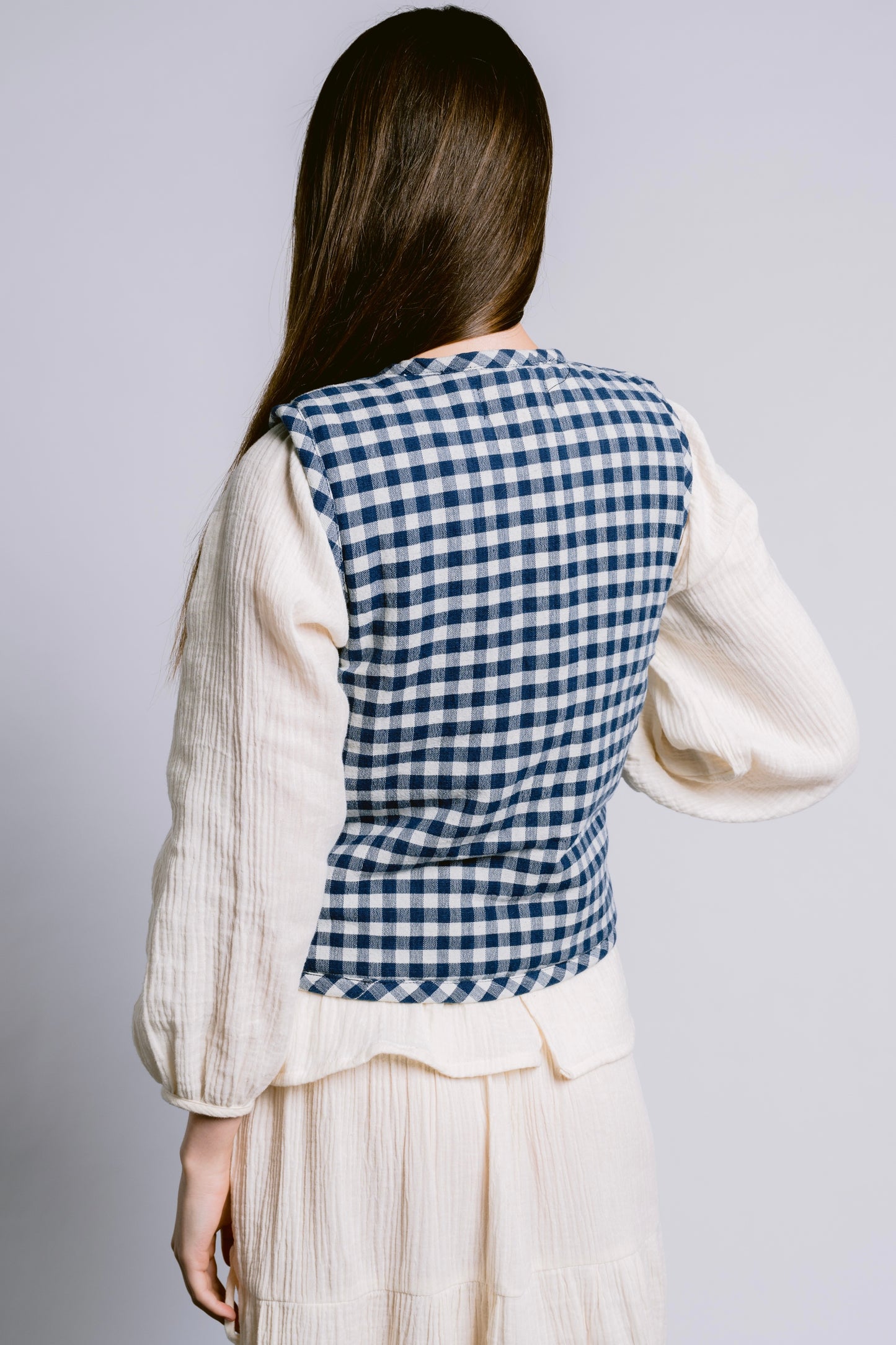 Palit Loone vest gingham (Cobalt)