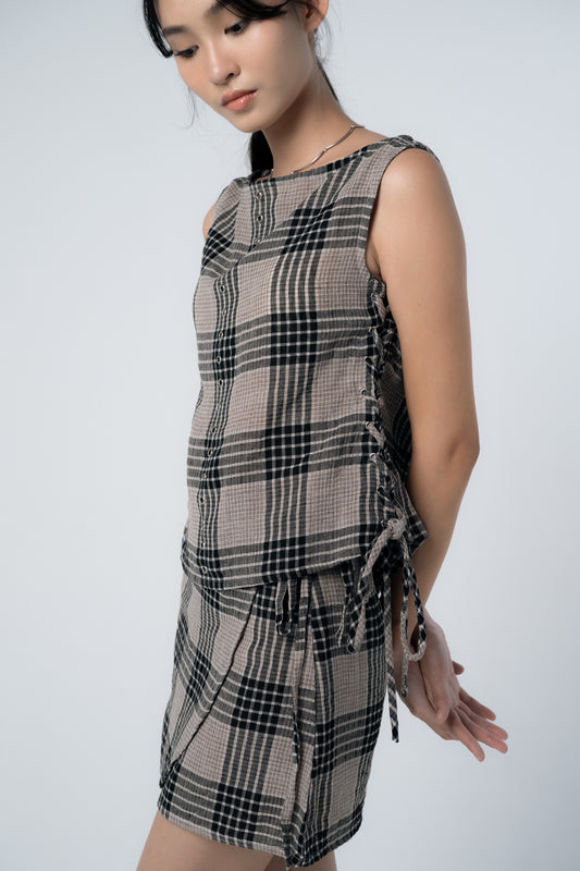 Palit Judy tank top (Brown checked)