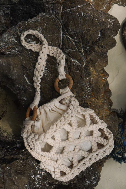 Palit Macrame crossbody bag (White rope)