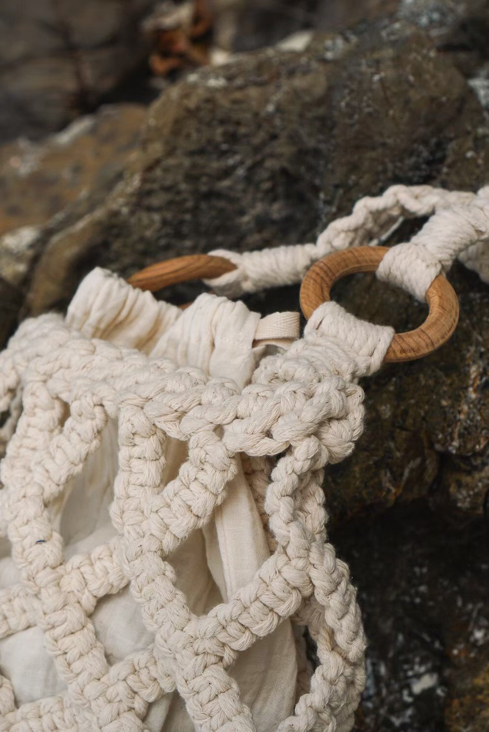 Palit Macrame crossbody bag (White rope)