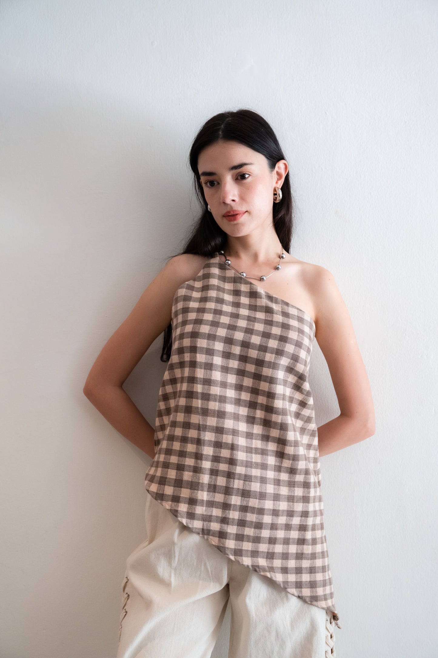Palit colette camisole (Gingham brown)