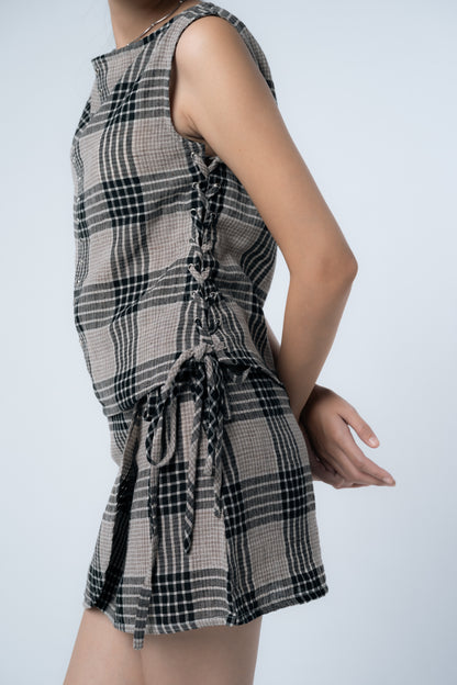 Palit Judy tank top (Brown checked)