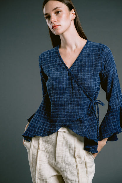 Palit Camillia long sleeve shirt (Blue striped)