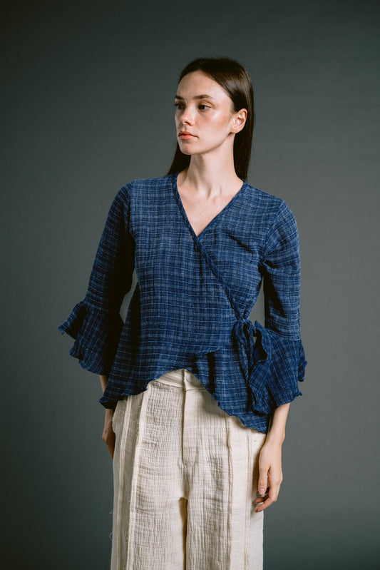 Palit Camillia long sleeve shirt (Blue striped)