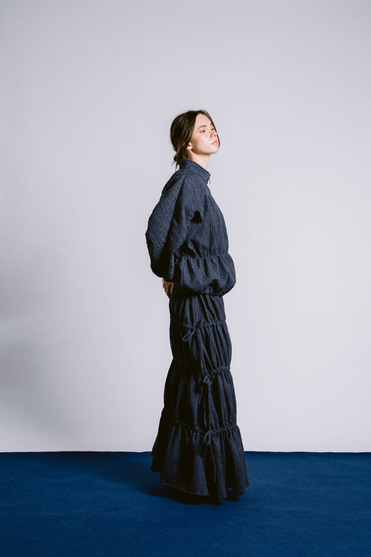 Palit Balloon skirt (Navy blue)